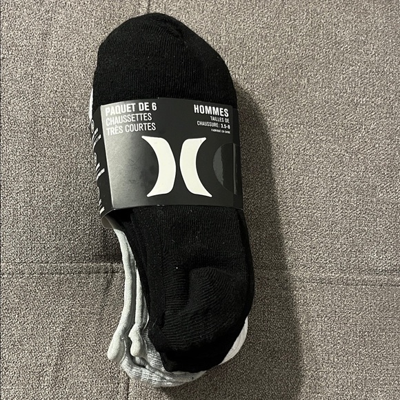 Hurley Men's Casual Black and Gray Socks - 6 Pack - Picture 1 of 8